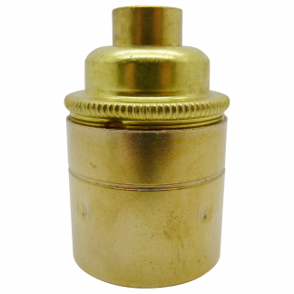 Metalbrite ES Half Inch Lampholder [Smooth Skirt] (Brass)