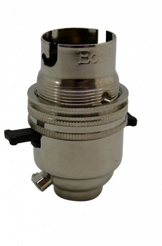 Ecofix Switched BC Half Inch Lampholder (Nickel)