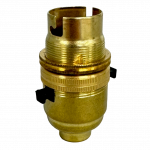 Metalbrite Switched BC Half Inch Lampholder (Brass)
