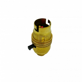 Brass SAFER-Switched BC Half Inch Lampholder