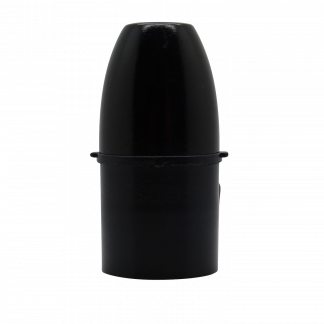 Plastic BC Half Inch Lampholder (Black)