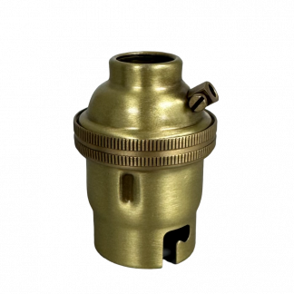 Metalbrite BC Half Inch Lampholder [Smooth Skirt] (Brushed Brass)