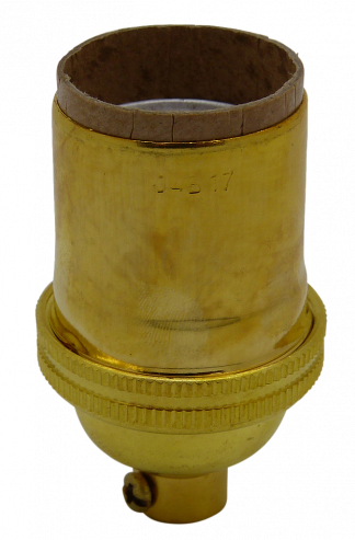 Brass USA E26 10mm Lampholder [Smooth Skirt]