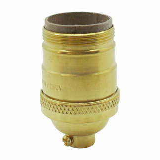 USA E26 10mm Lampholder [Part Threaded Skirt] (Brass)