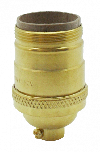 USA E26 10mm Lampholder [Part Threaded Skirt] (Brass)
