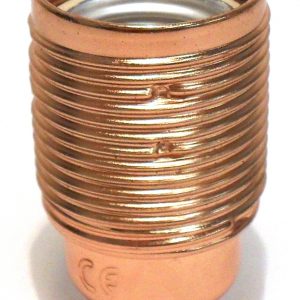 Plated ES 10mm Lampholder [Threaded Skirt] (Copper)