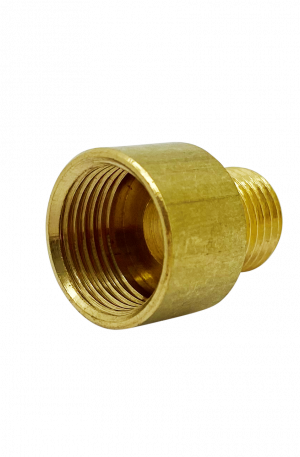 Increaser (Hollow) Male Thread 10mm, Female Thread ½" (Brass)