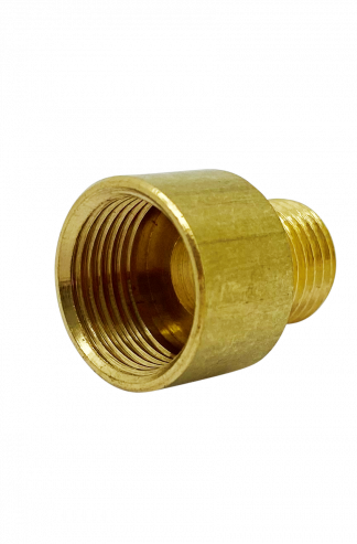 Increaser (Hollow) Male Thread 10mm, Female Thread ½" (Brass)