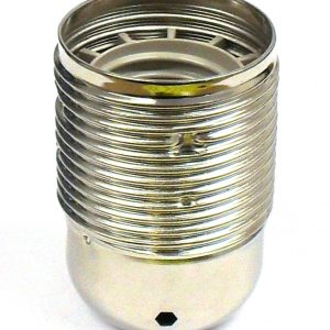 Plated ES 10mm Lampholder [Threaded Skirt] (Nickel)