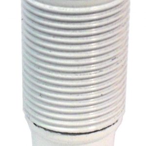 Plastic SES 10mm Lampholder [Threaded Skirt] (White)