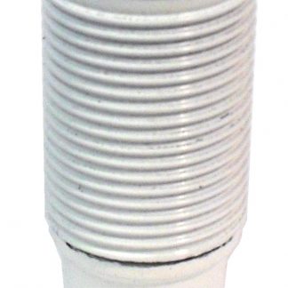 Plastic SES 10mm Lampholder [Threaded Skirt] (White)