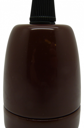 Gloss Porcelain ES Cordgrip Lampholder (Brown)