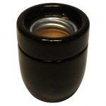 Gloss Porcelain ES 10mm Lampholder (Black)