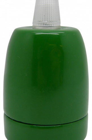 Gloss Porcelain ES Cordgrip Lampholder (Green)