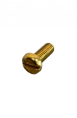 M4 x 10mm Slotted Pan Head Machine Screw (Brass)