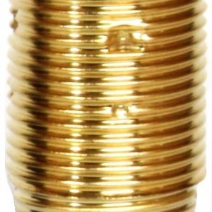 Plated SES 10mm Lampholder [Threaded Skirt] (Brass Plated)