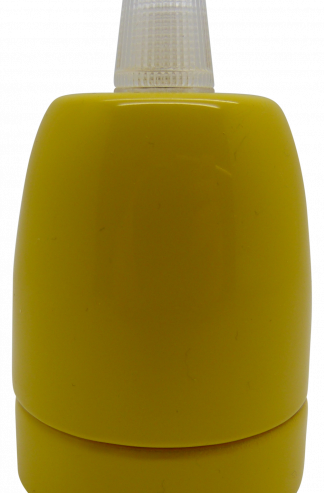 Gloss Porcelain ES Cordgrip Lampholder (Yellow)