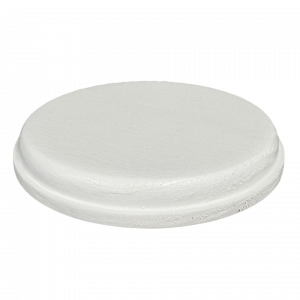 Circular Wooden Pattress 105mm (White)
