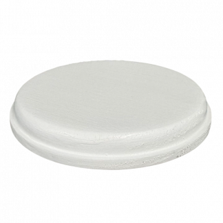 Circular Wooden Pattress 105mm (White)