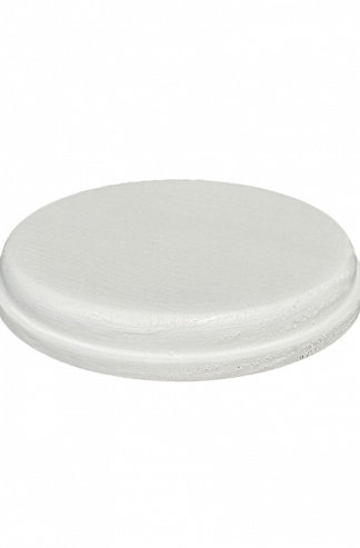 Circular Wooden Pattress 105mm (White)