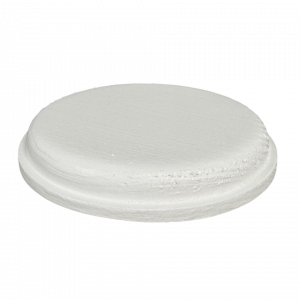 Circular Wooden Pattress 95mm (White)