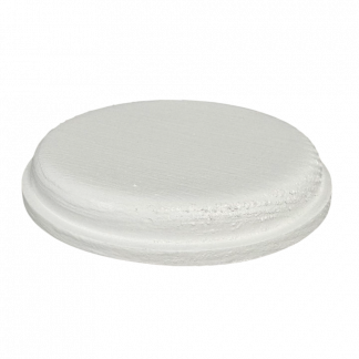 Circular Wooden Pattress 95mm (White)