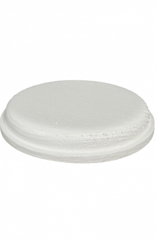 Circular Wooden Pattress 95mm (White)