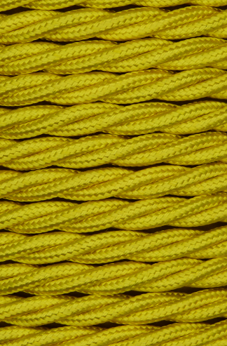 3 Core 0.75mm Twisted Braided Flex (YELLOW)