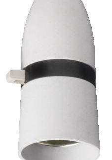 Plastic Switched BC Half Inch Lampholder (White)