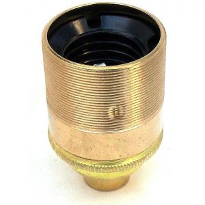 Metalbrite ES Half Inch Lampholder [Threaded Skirt] (Brass)