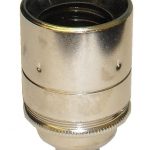 Metalbrite ES Half Inch Lampholder [Smooth Skirt] (Nickel)