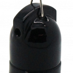 Porcelain Festoon E27 Lampholder (Black)