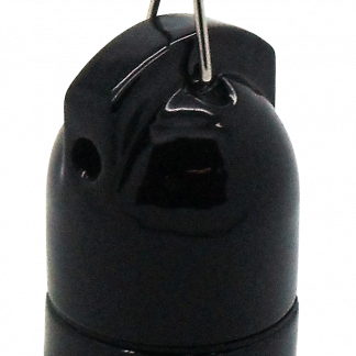 Porcelain Festoon E27 Lampholder (Black)