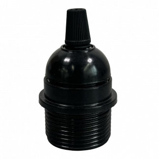 Continental ES Cordgrip Lampholder [Threaded Skirt with Shoulder] (Black)