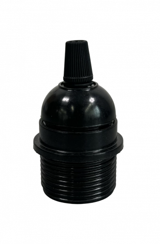 Continental ES Cordgrip Lampholder [Threaded Skirt with Shoulder] (Black)