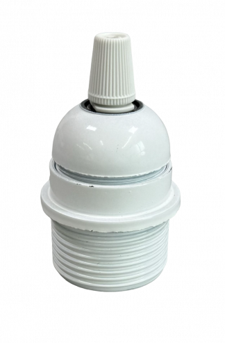 Continental ES Cordgrip Lampholder [Threaded Skirt with Shoulder] (White)