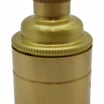 Metalbrite ES Cordgrip Lampholder [Smooth Skirt] (Brushed Brass)