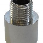 Increaser (Hollow) Male Thread 10mm, Female Thread ½" (Nickel)