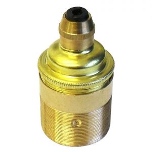Metalbrite ES Cordgrip Lampholder [Threaded Skirt] (Brass)