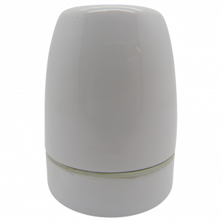 Gloss Porcelain ES 10mm Lampholder (White)