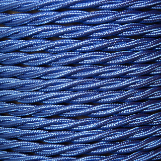 3 Core 0.75mm Twisted Braided Flex (COBALT BLUE)