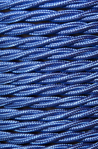 3 Core 0.75mm Twisted Braided Flex (COBALT BLUE)
