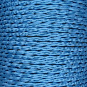 3 Core 0.75mm Twisted Braided Flex (LIGHT BLUE)