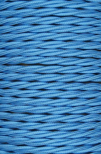 3 Core 0.75mm Twisted Braided Flex (LIGHT BLUE)