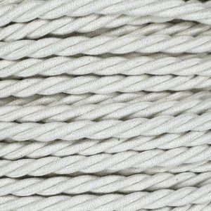 3 Core 0.75mm Twisted Braided Flex (OFF WHITE)