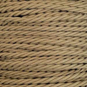3 Core 0.75mm Twisted Braided Flex (OATMEAL)