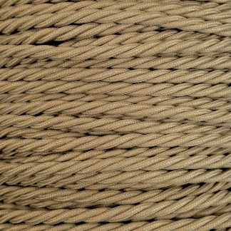 3 Core 0.75mm Twisted Braided Flex (OATMEAL)
