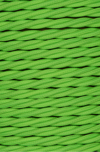 3 Core 0.75mm Twisted Braided Flex (LIME GREEN)