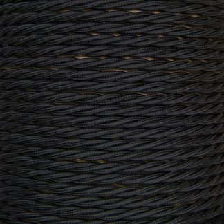 3 Core 0.75mm Twisted Braided Flex (BLACK)