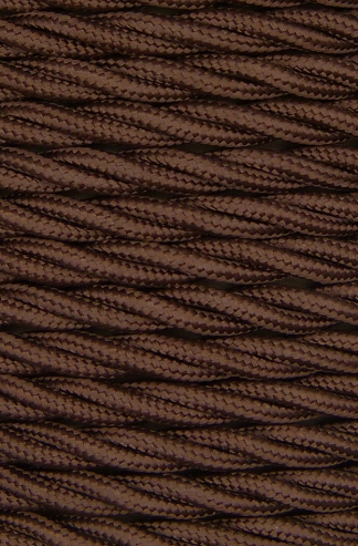 3 Core 0.75mm Twisted Braided Flex (BROWN)
